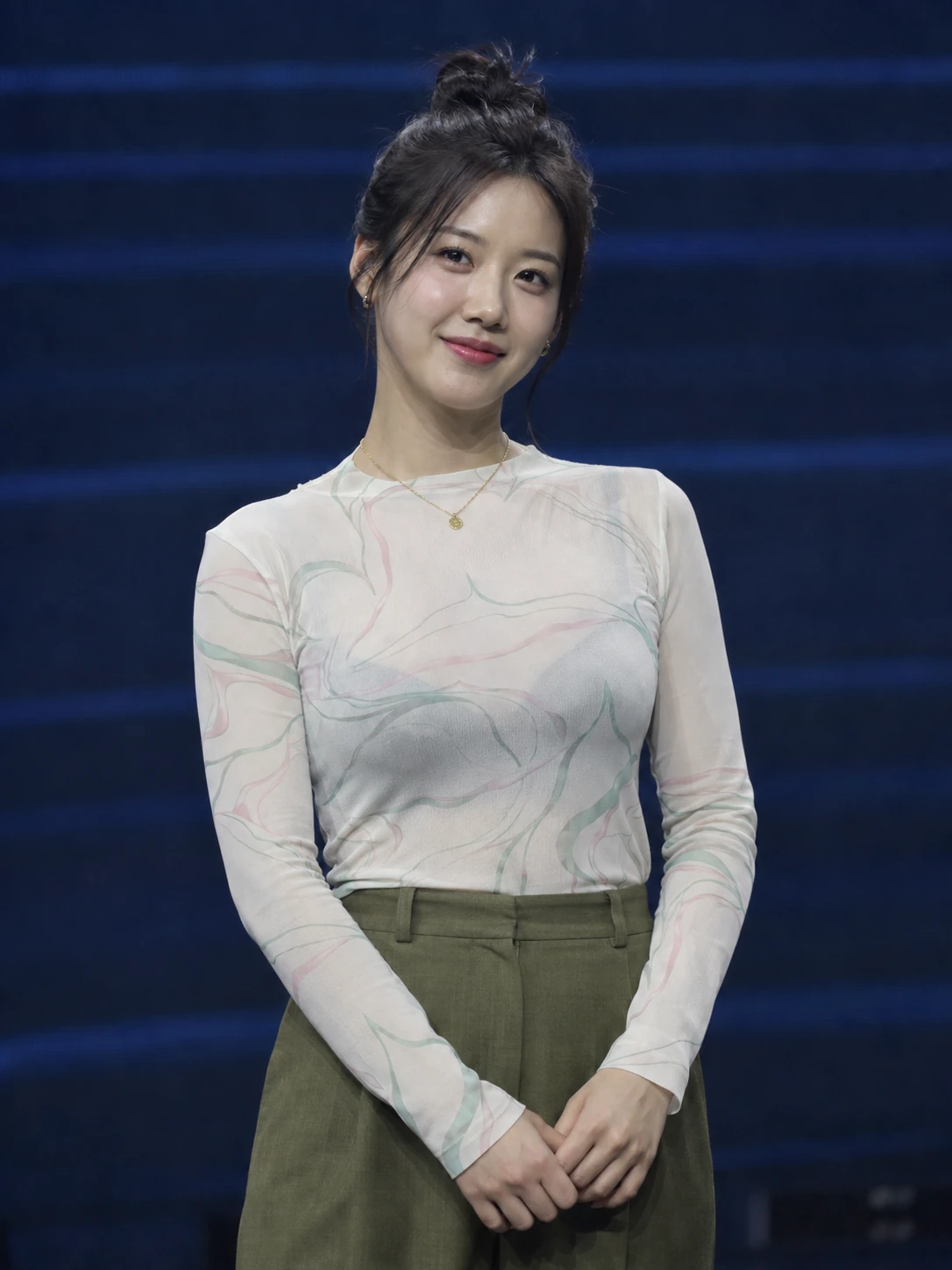 레벨 보정 후 인물 사진