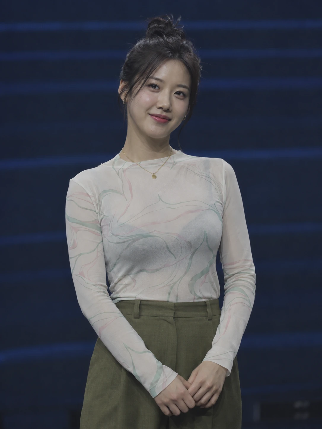 활기 보정 전 인물 사진 전체 구도