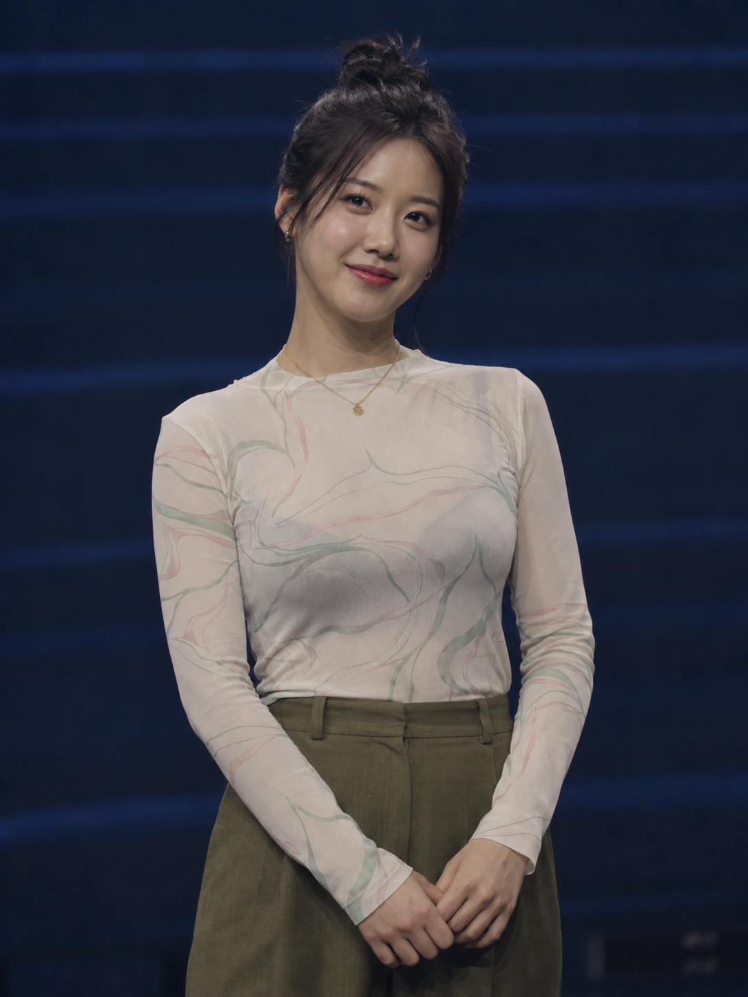 색상균형 보정 후 AI 생성 인물 예시